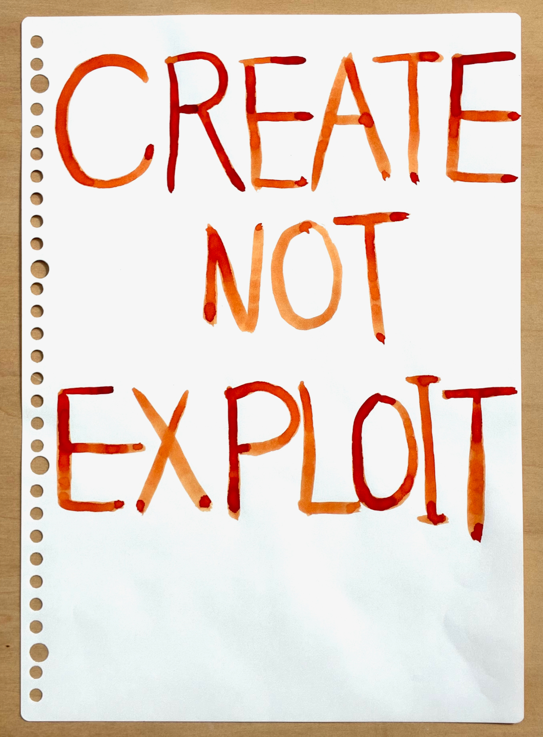 Create not Exploit
