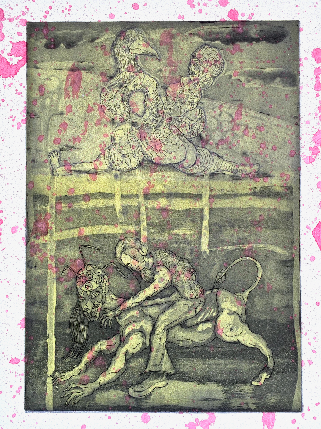 At dawn, shit falling like rain (Instant Karma) (detail)