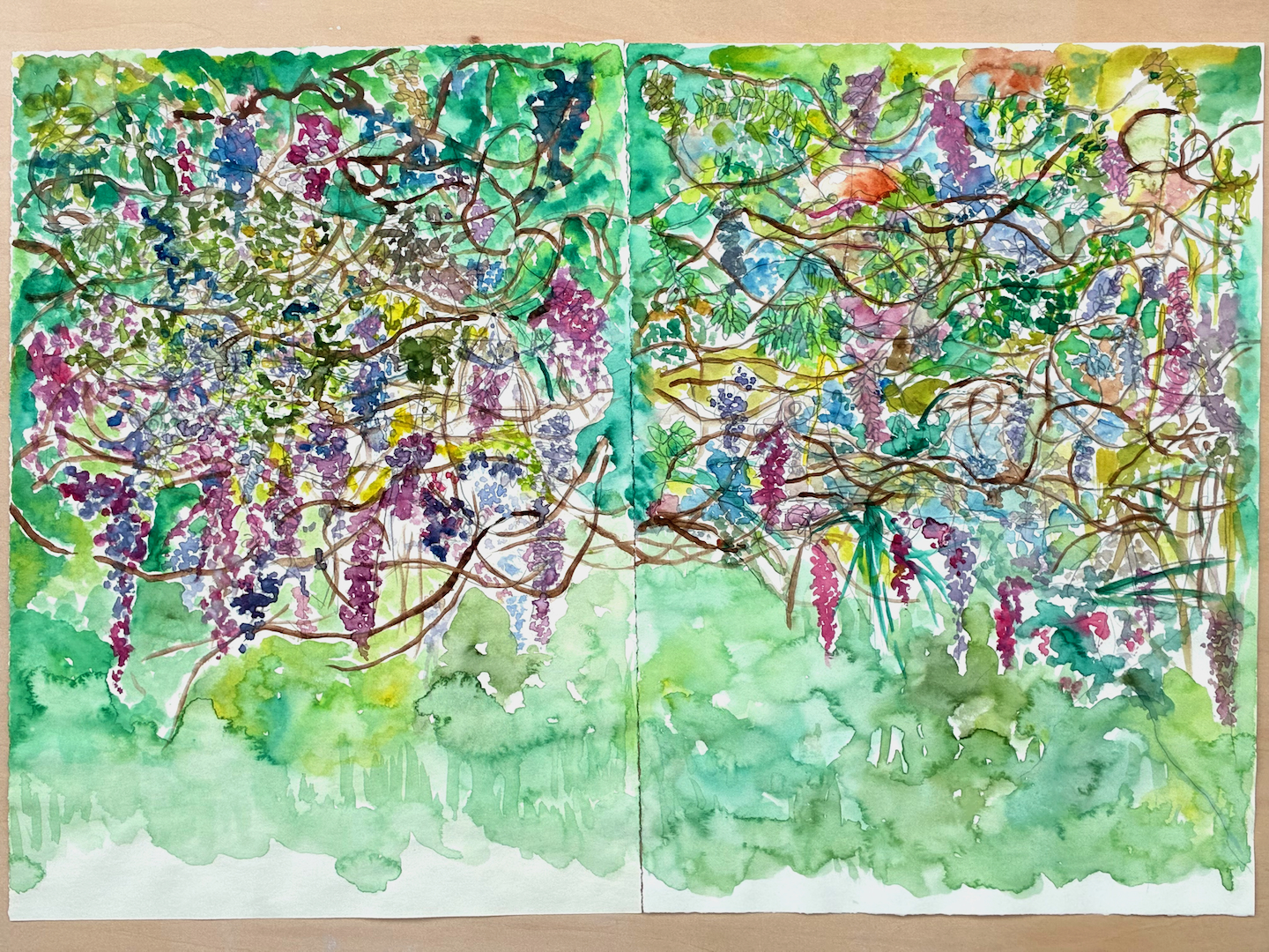 I shall listen to the Colours (diptych)
